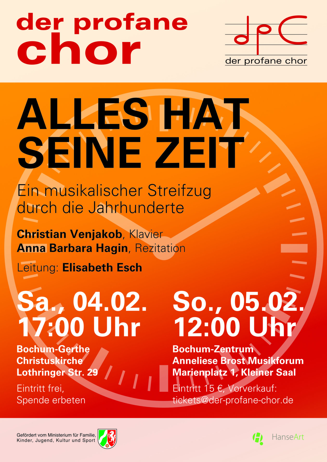 ALLES HAT SEINE ZEIT Plakat Aufführung 2017