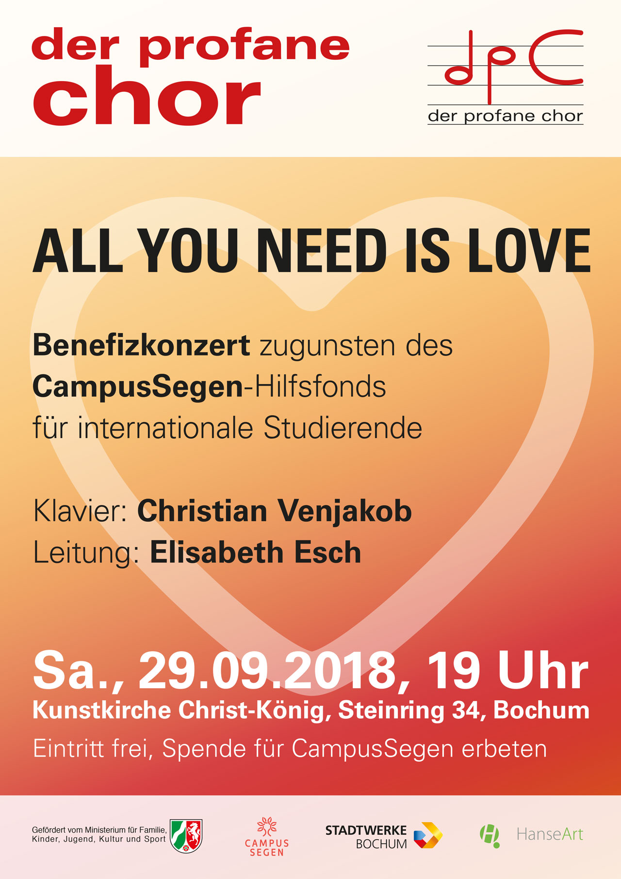 ALL YOU NEED IS LOVE Plakat Aufführung 2020