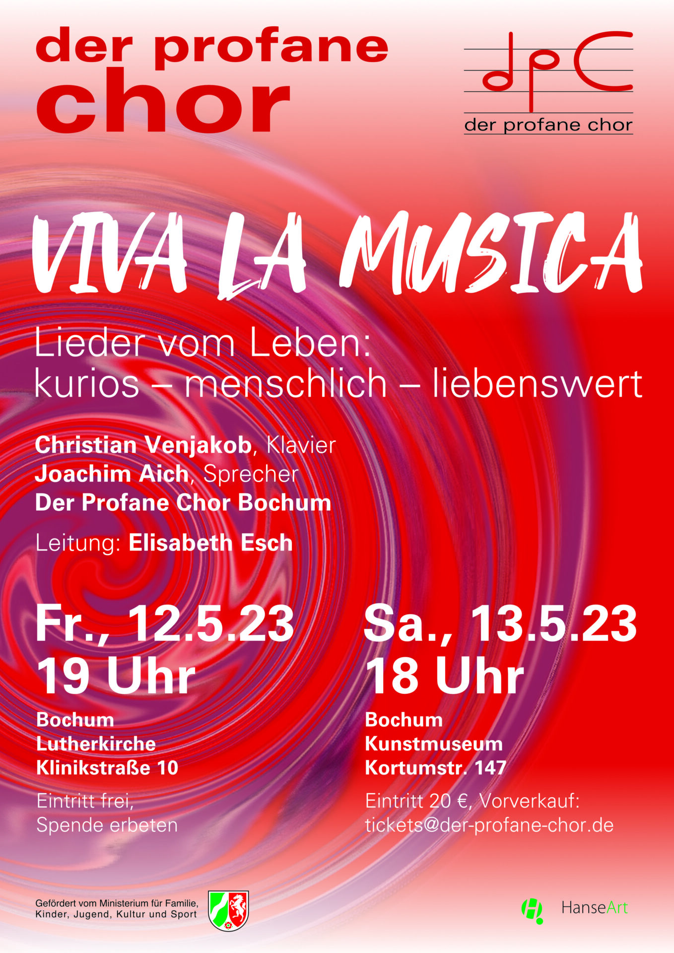 VIVA LA MUSICA Plakat Aufführung 2023